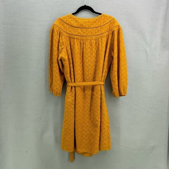 NWT Anthropologie Daniel Rainn Gold Yellow Embroidered Tunic Dress Size XL - Picture 3 of 11